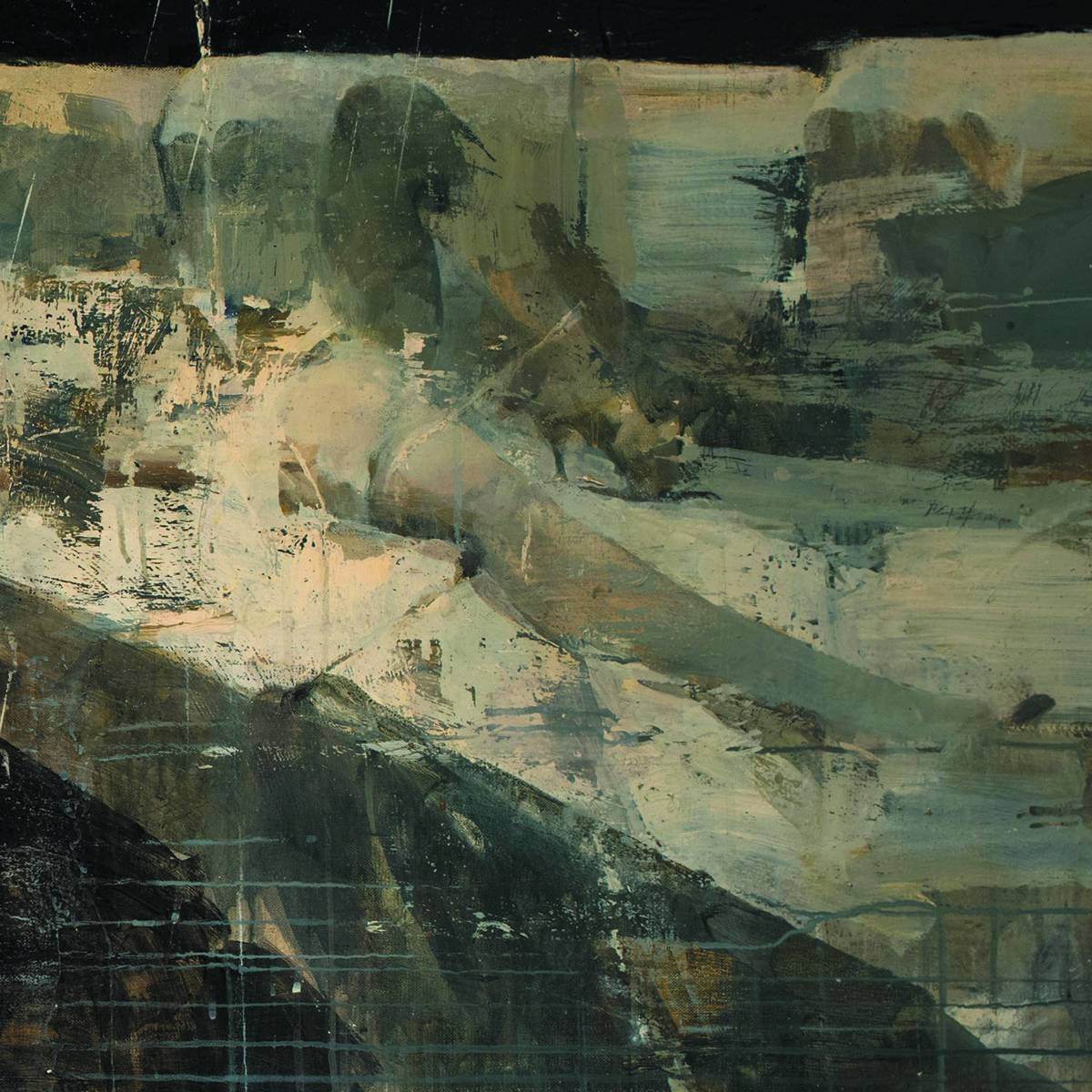 Cover of the book 'MACHINE SABBATH HC' featuring an abstract painting with a figure.