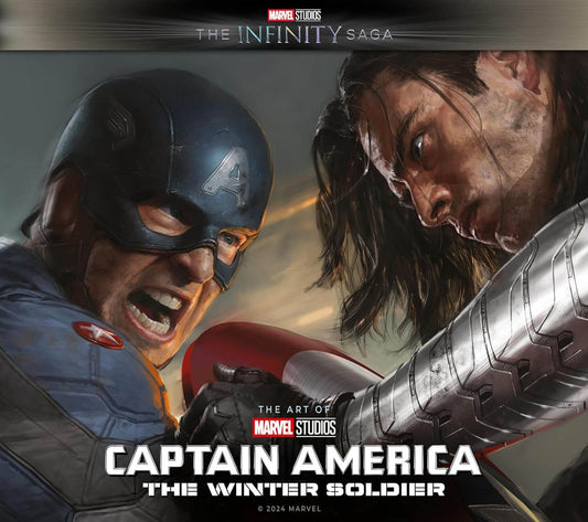 Comic book cover featuring Captain America and Winter Soldier with Marvel Studios branding.