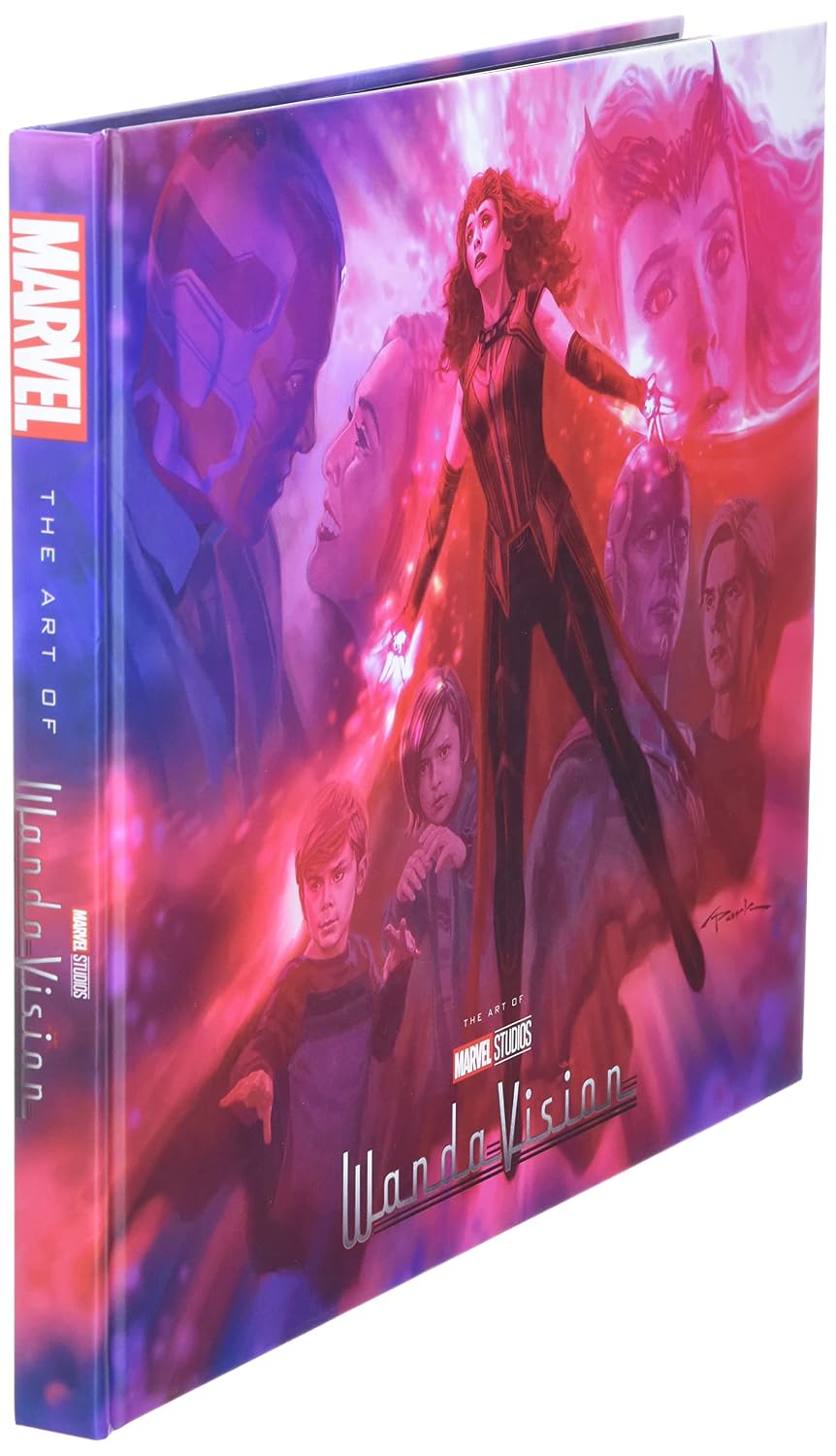 Marvel book titled 'The Art of Marvel wanda Vision' with a colorful cover featuring a character.