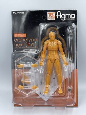 Max Factory Figma Archetype Next Male action figure in blister pack packaging with included stand and hands.