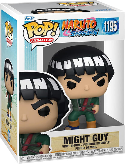 Funko Pop! vinyl figure packaging for Naruto with 'Might Guy' on a white background