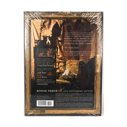 The back cover of the Inister Punch 10th Anniversary Edition comic book, still sealed in its plastic shrink wrap, displayed against a solid white background.