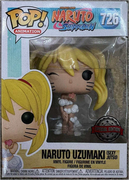 Funko Pop! Naruto Uzumaki figure packaging with character illustration on a white background
