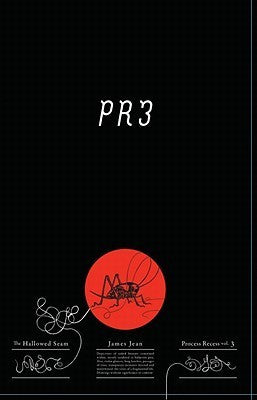 A black book cover featuring the title 'PR3' in white at the top, a red circular graphic with a black insect illustration in the center, and small white decorative text and line art near the bottom.