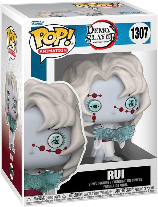 Funko Pop! vinyl figure packaging for Rui from Demon Slayer, with visible branding and product number.