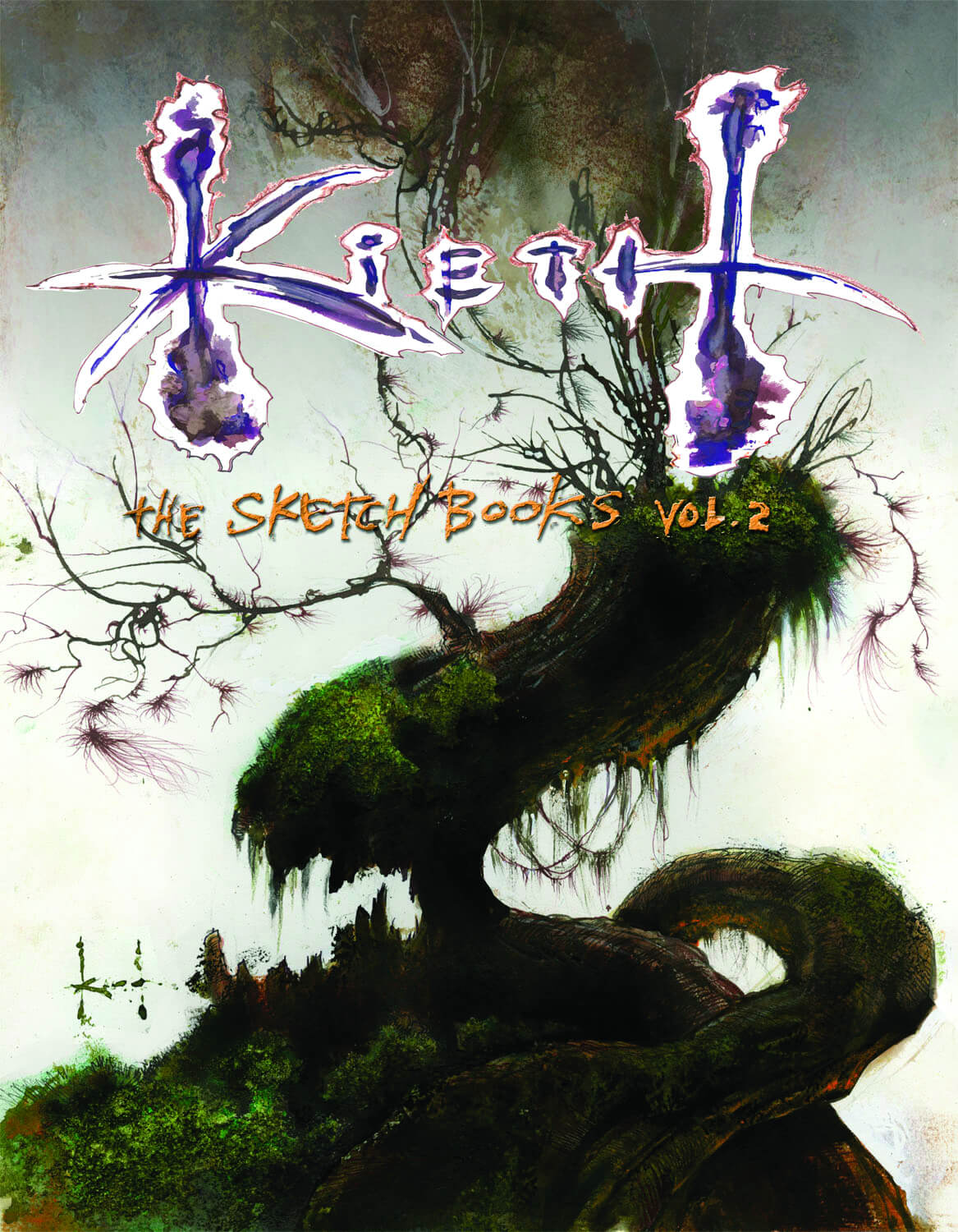 Cover art for 'The Sketchbooks Vol. 02' by Sam Kieth featuring a detailed illustration of a labyrinth with a tree and stars.