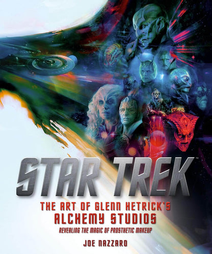 Book cover of 'Star Trek: The Art of Alen Hetrick's Alchemy Studios' with colorful characters and text.