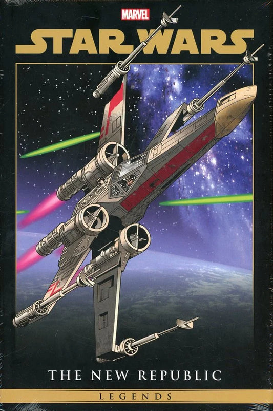 Star Wars: The New Republic Legends comic book cover featuring an X-wing fighter in space with a planet below and the Marvel logo at the top.