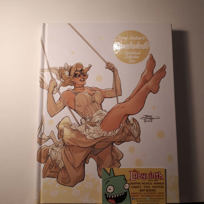 Signed Hardcover sketchbook with a illustrated character on the cover, titled Terry Dodson Bombshells 2.