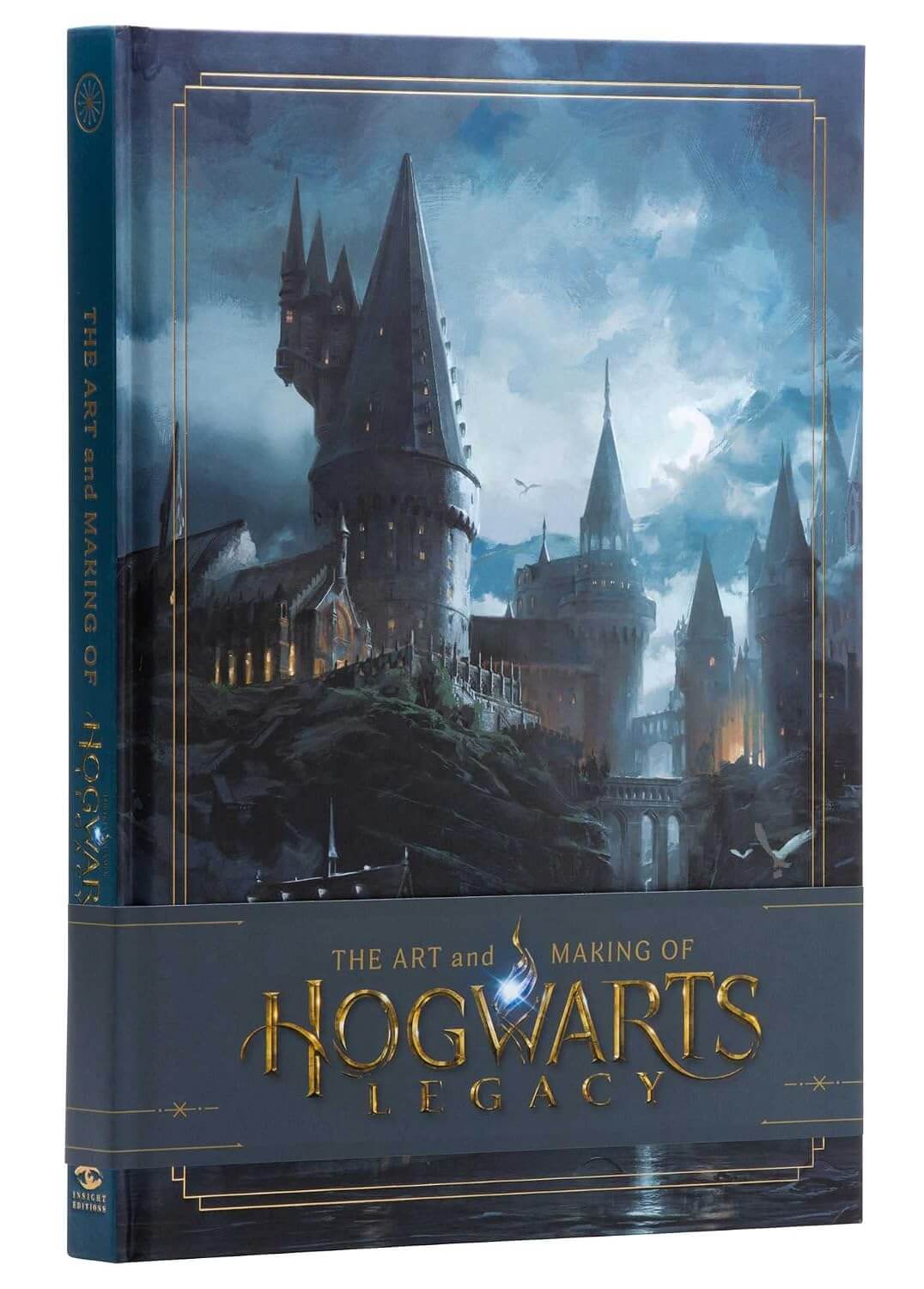 Book titled 'The Art and Making of Hogwarts Legacy' with a castle illustration on the cover.