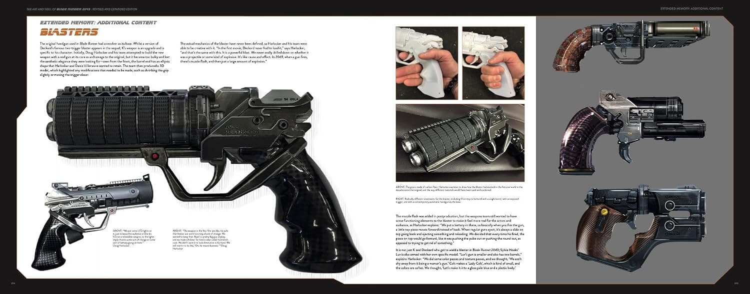 Illustrations of various toy guns and blasters on a white background with text.