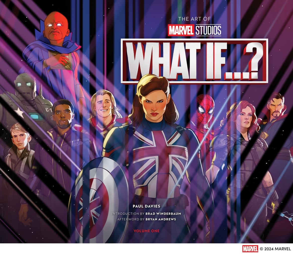 Cover of 'The Art of Marvel Studios' What If...? featuring animated characters from the Marvel Cinematic Universe.