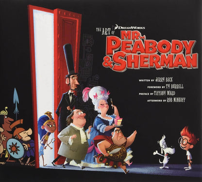 Book Cover art for 'The Art of Mr. Peabody & Sherman' featuring animated characters Mr.