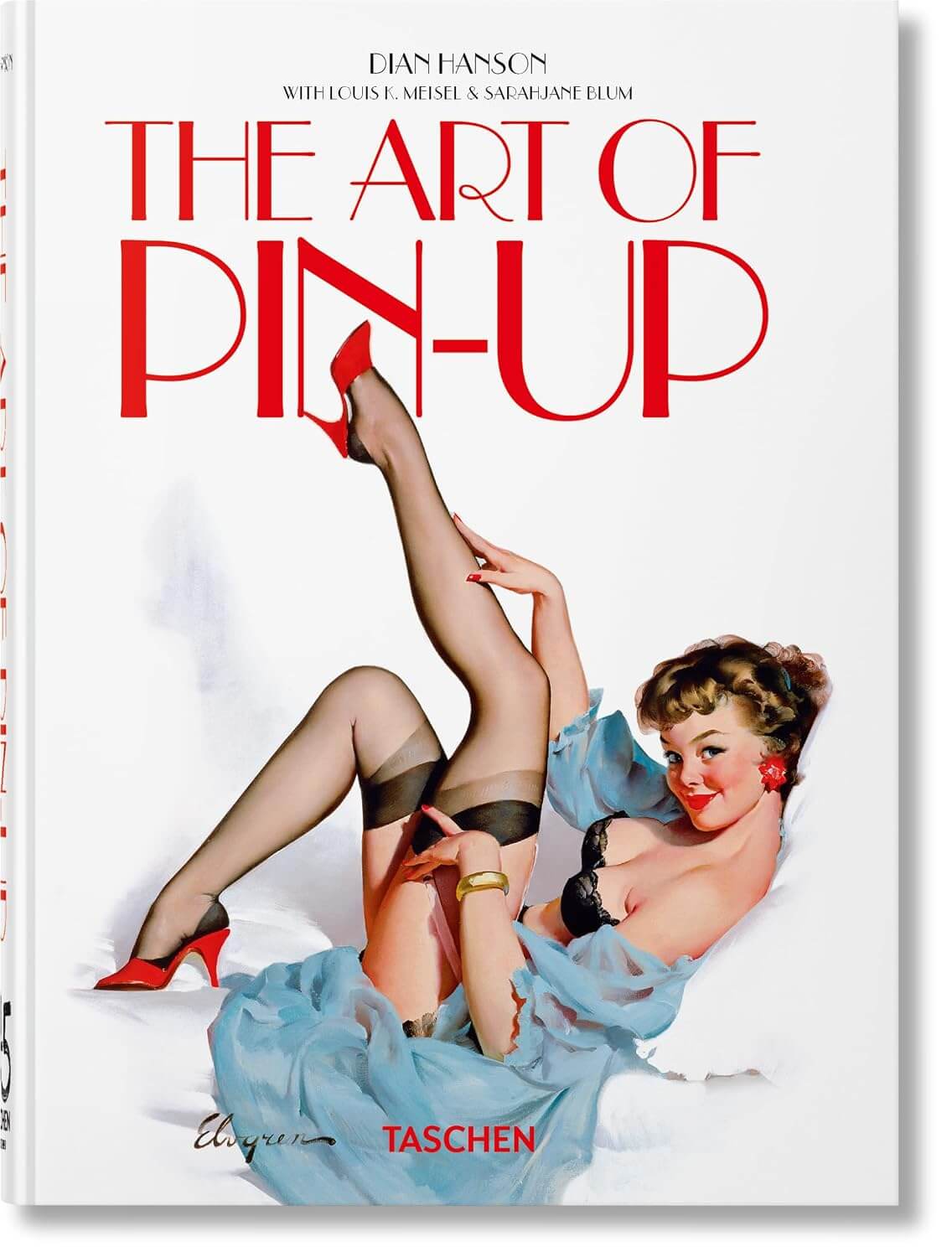 Book cover of 'The Art of Pin-up' with a pin-up illustration on a white background