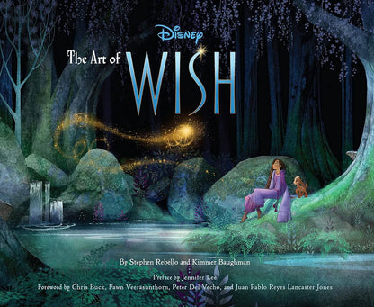 Book cover of 'The Art of Wish' by Disney, featuring a character in a forest with a mystical atmosphere.