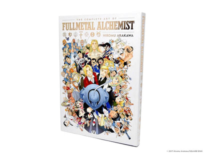 The Complete Art of Fullmetal Alchemist hardcover book by Hiromu Arakawa, featuring a detailed character illustration on the front cover and spine, shown on a clean white background.