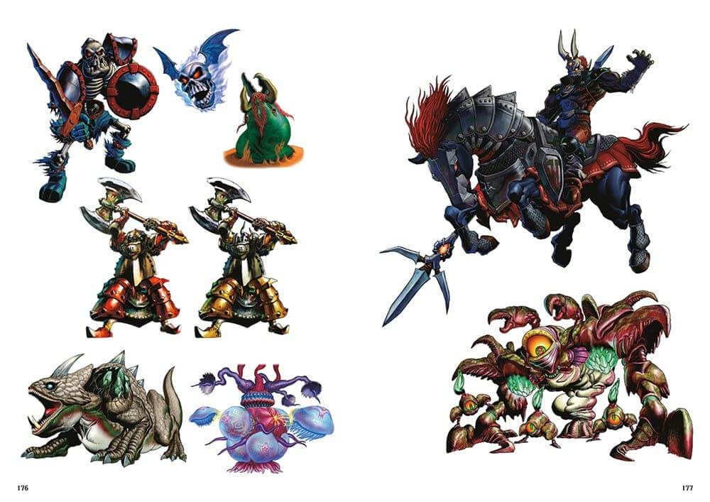 Collection of colorful fantasy characters on a white background