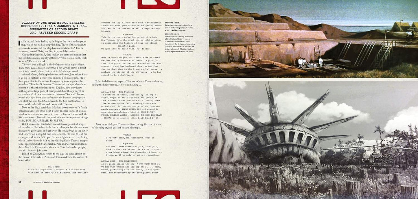 Book or magazine page with text and images of a futuristic cityscape.