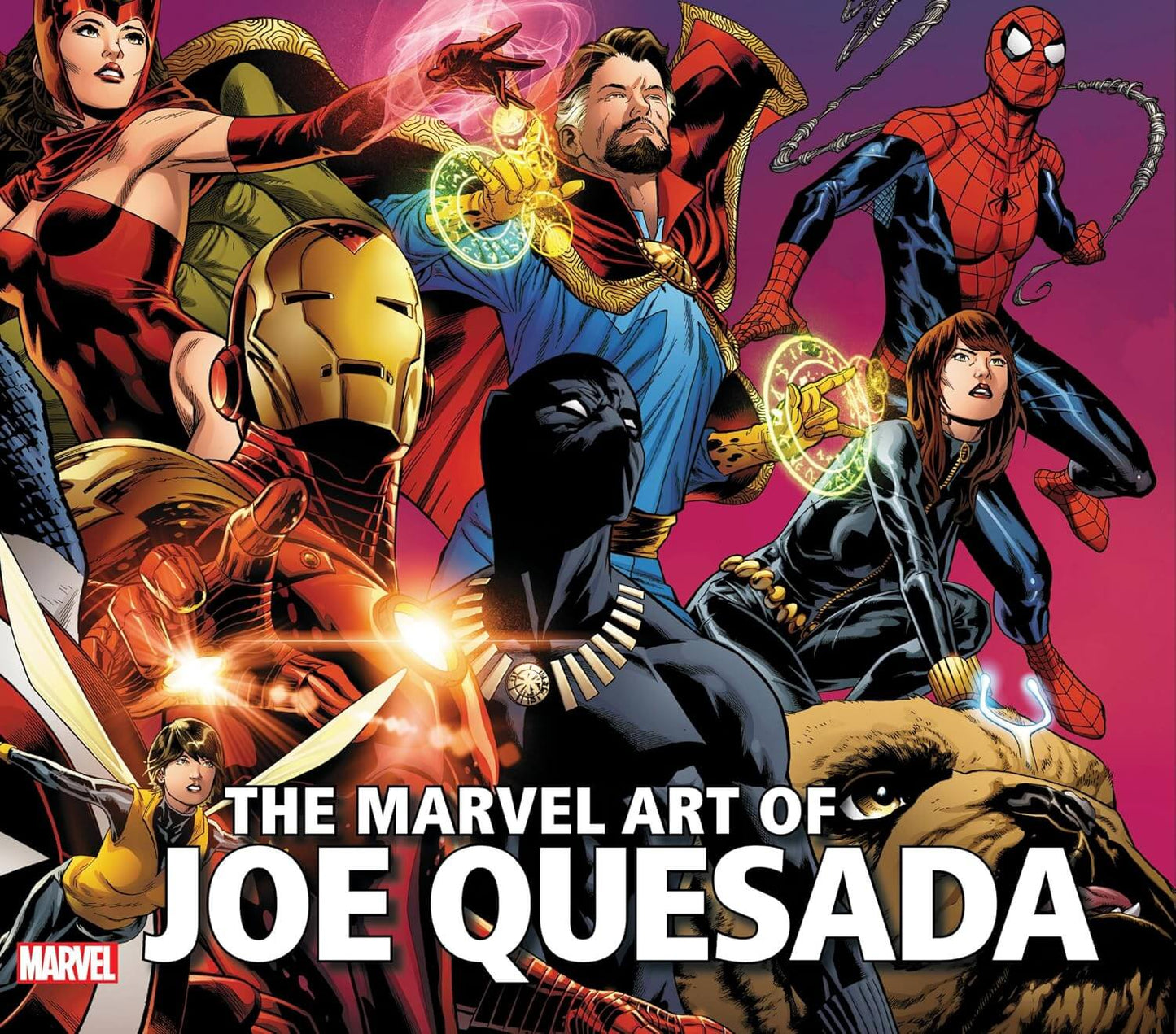 Cover of 'The Marvel Art of Joe Quesada' featuring various superhero characters.