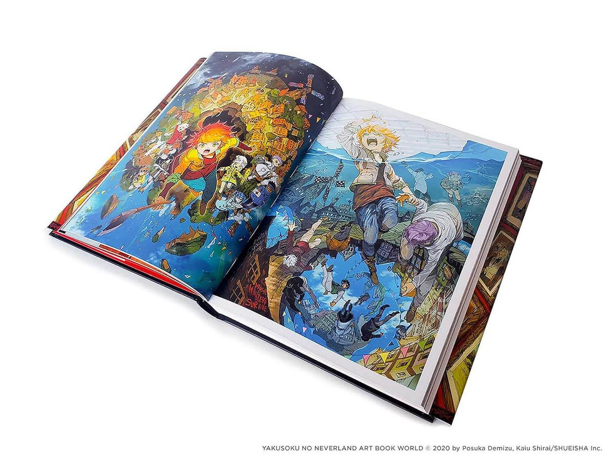 Open book displaying colorful illustrations of characters in a fantasy setting