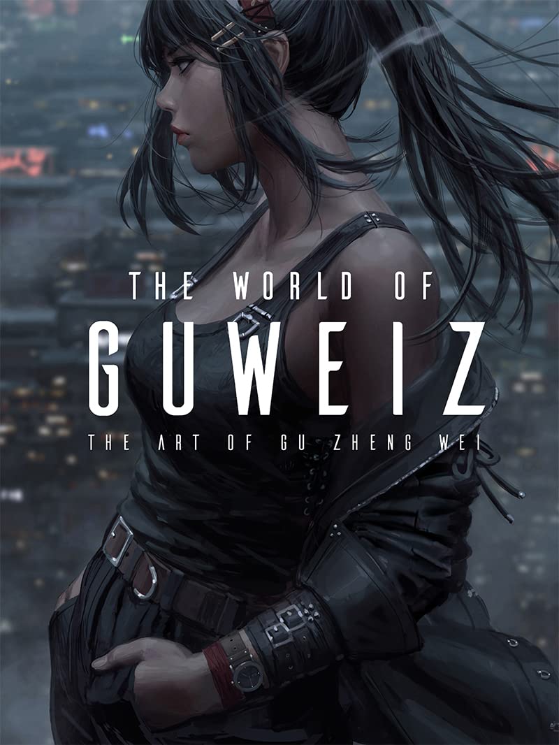 Artwork of a character with text overlay 'The World of Guweiz' on a cityscape background