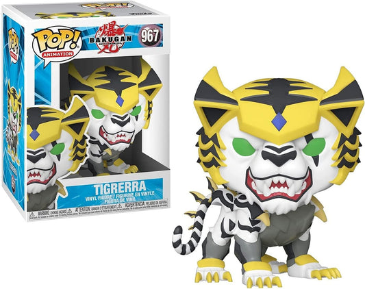 Funko Pop! Tigerrera figure from Bakugan with packaging on a white background