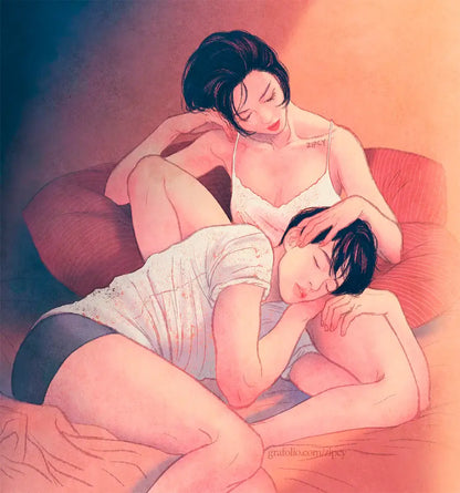 Sample page preview from Touch by Zipcy showing a couple resting in morning light.