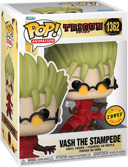 Funko Pop! Vash the Stampede from Trigun with Chase Edition label on packaging