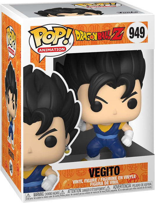 Pop! Vinyl figure packaging of Vegito from Dragon Ball Z with branding and product details.