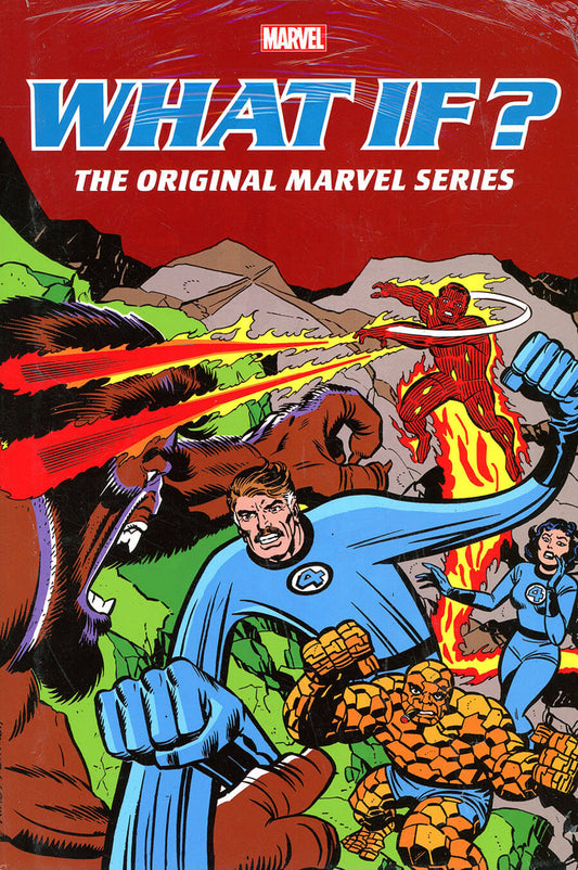 Front cover of the Marvel comic book 'What If? The Original Marvel Series', featuring classic comic-style artwork with multiple Marvel characters in action against a red title background.