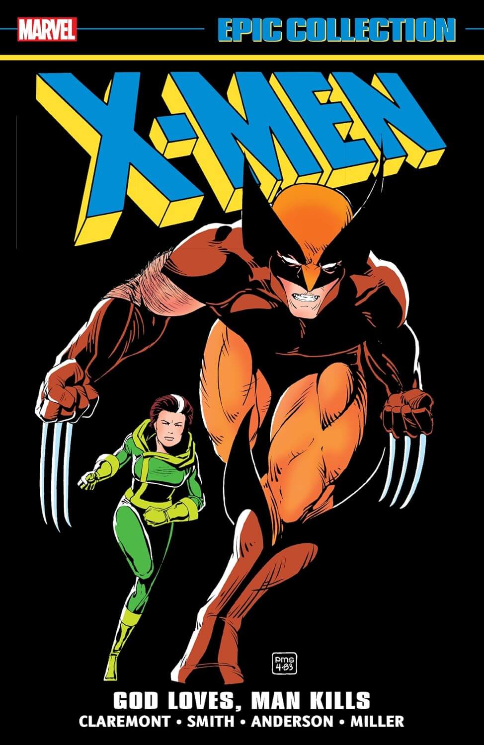 Comic book cover featuring X-Men with Wolverine and Cyclops on a black background