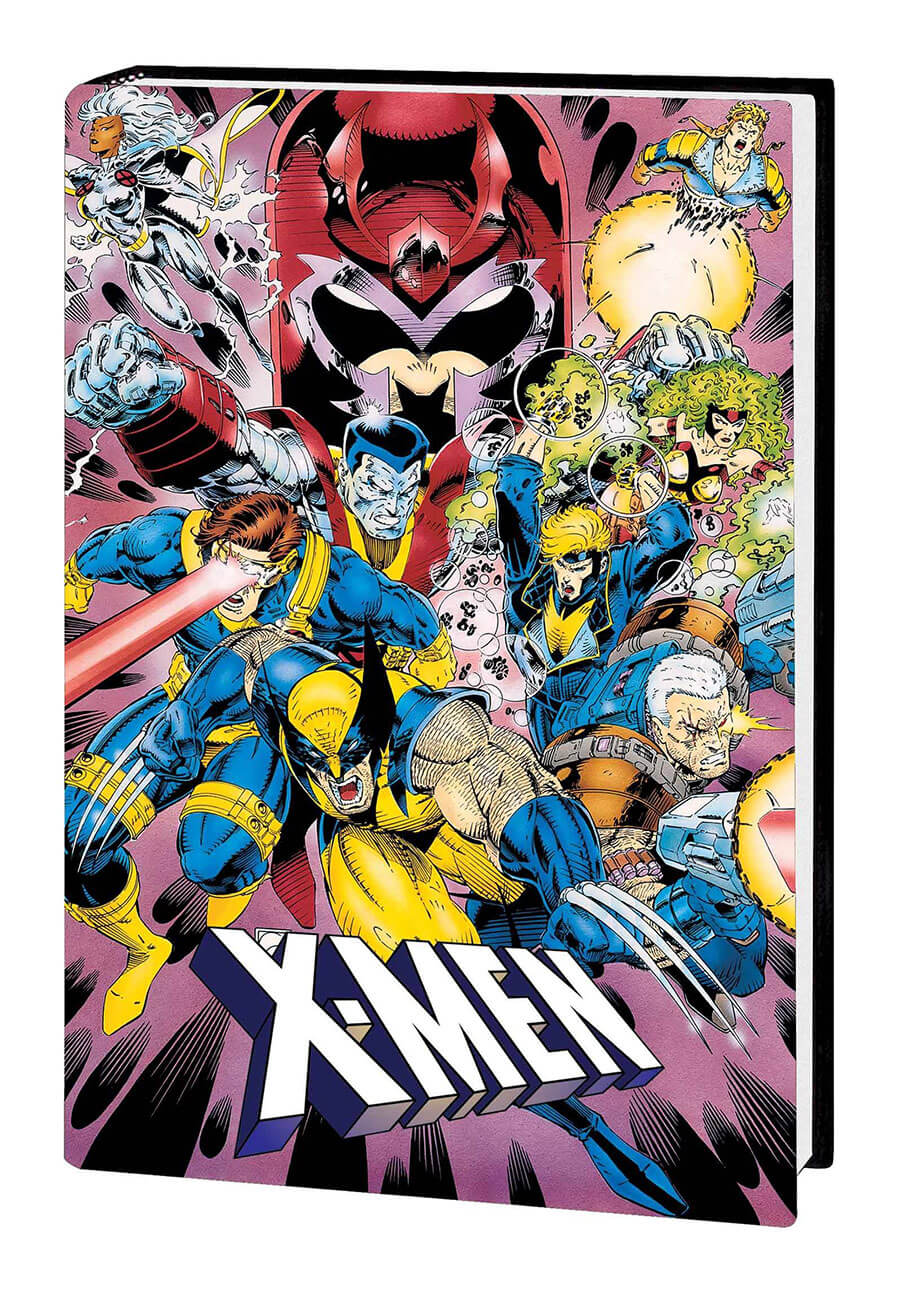 Hardcover mockup featuring the X-Men Fatal Attractions Omnibus Capullo Direct Market Variant cover.