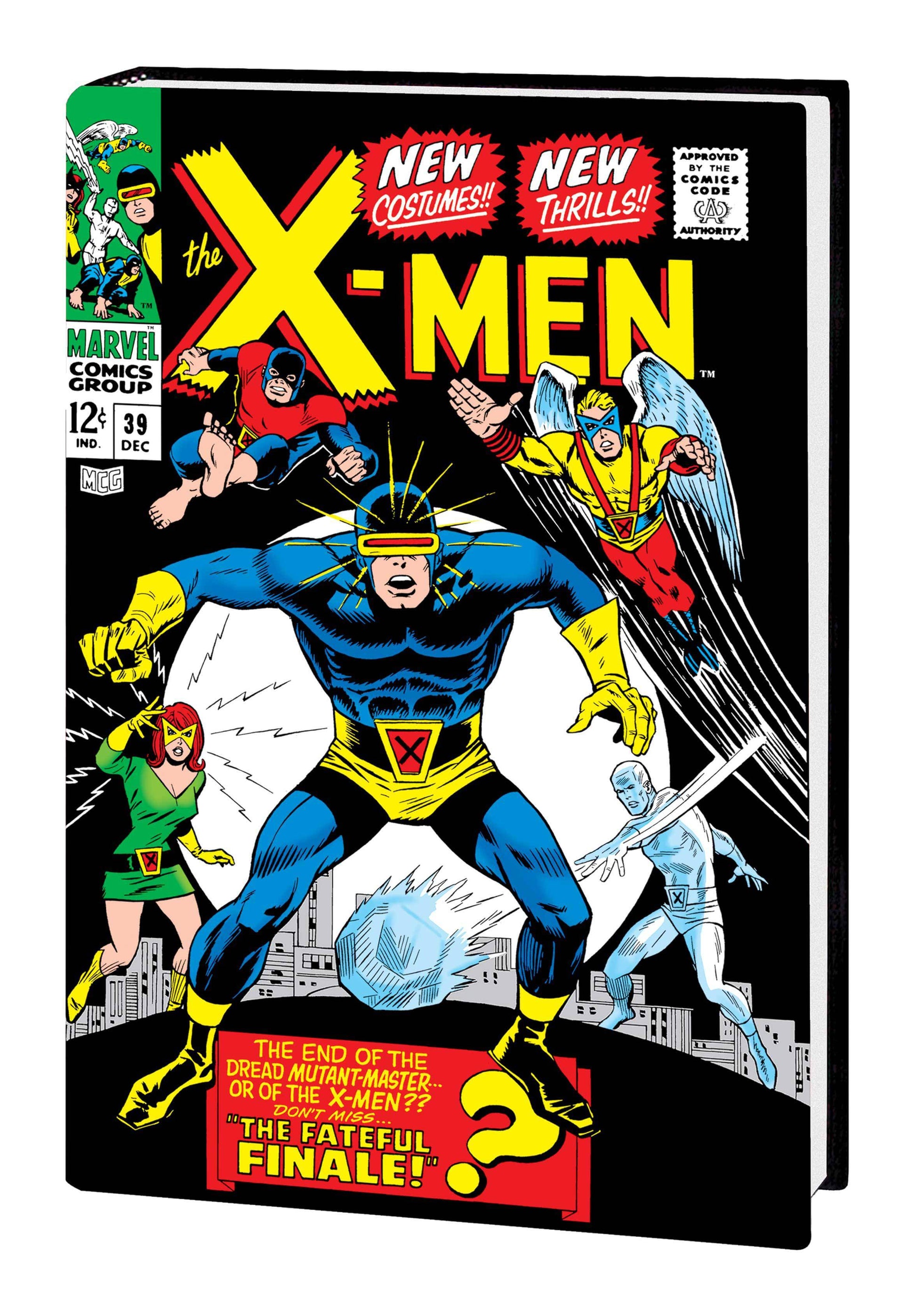 A hardcover comic book of Marvel's The X-Men, omnibus cover, featuring a colorful cover illustration of the superhero team with bold yellow and red title text on a black background.