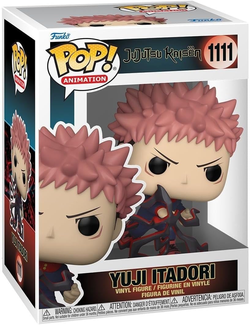 Funko Pop! Yuji Itadori figure packaging with branding and product details.