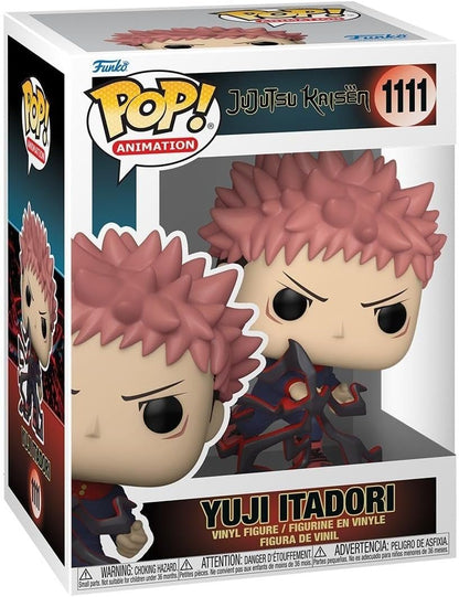 Funko Pop! Yuji Itadori figure packaging with branding and product details.