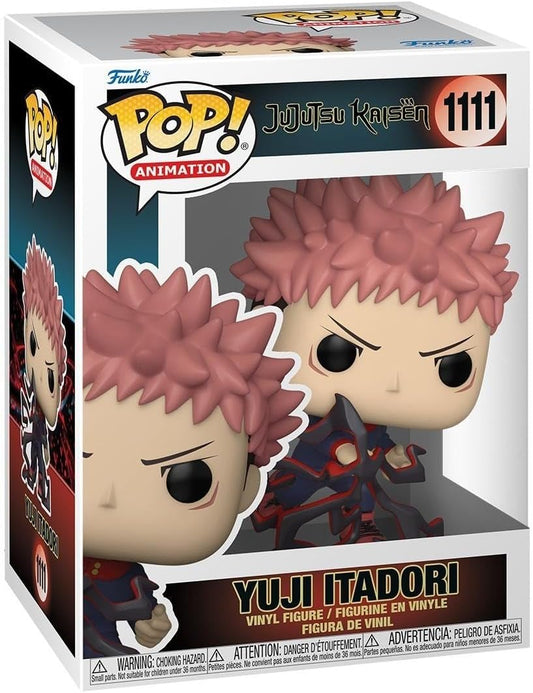 Funko Pop! Yuji Itadori figure packaging with branding and product details.