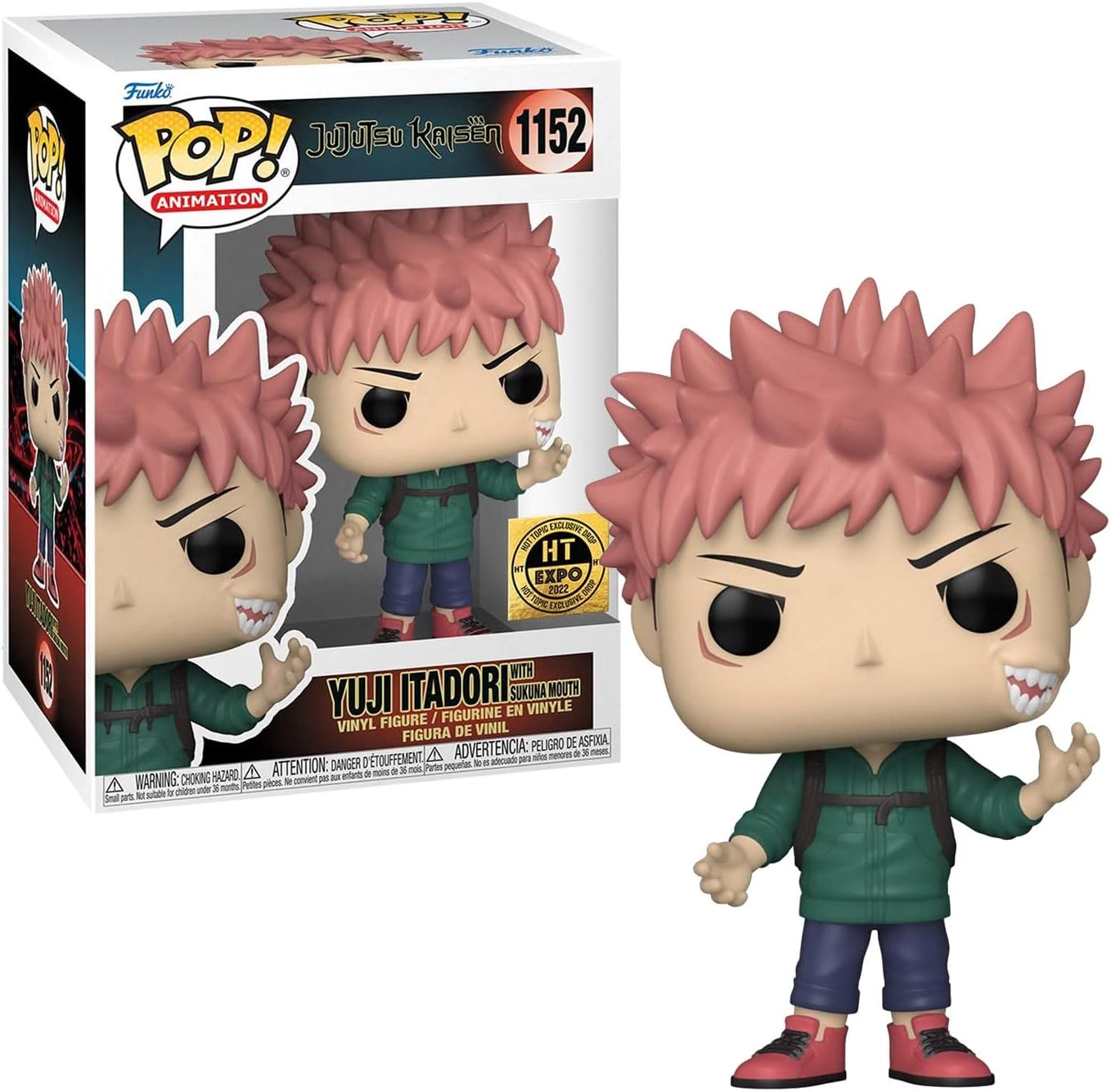 Funko Pop! Yuji Itadori figure with packaging on a white background