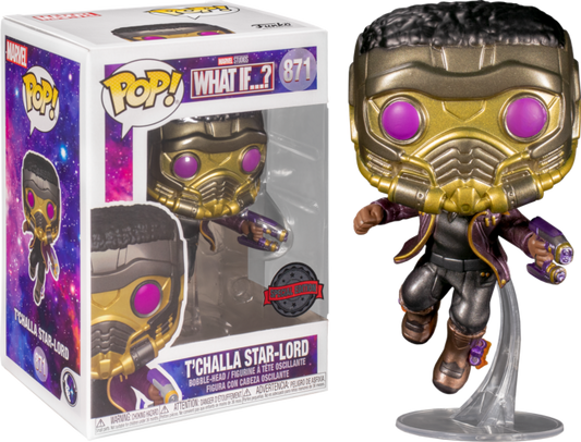 POP MARVEL WHAT IF TCHALLA STAR-LORD MT VINYL FIGURE