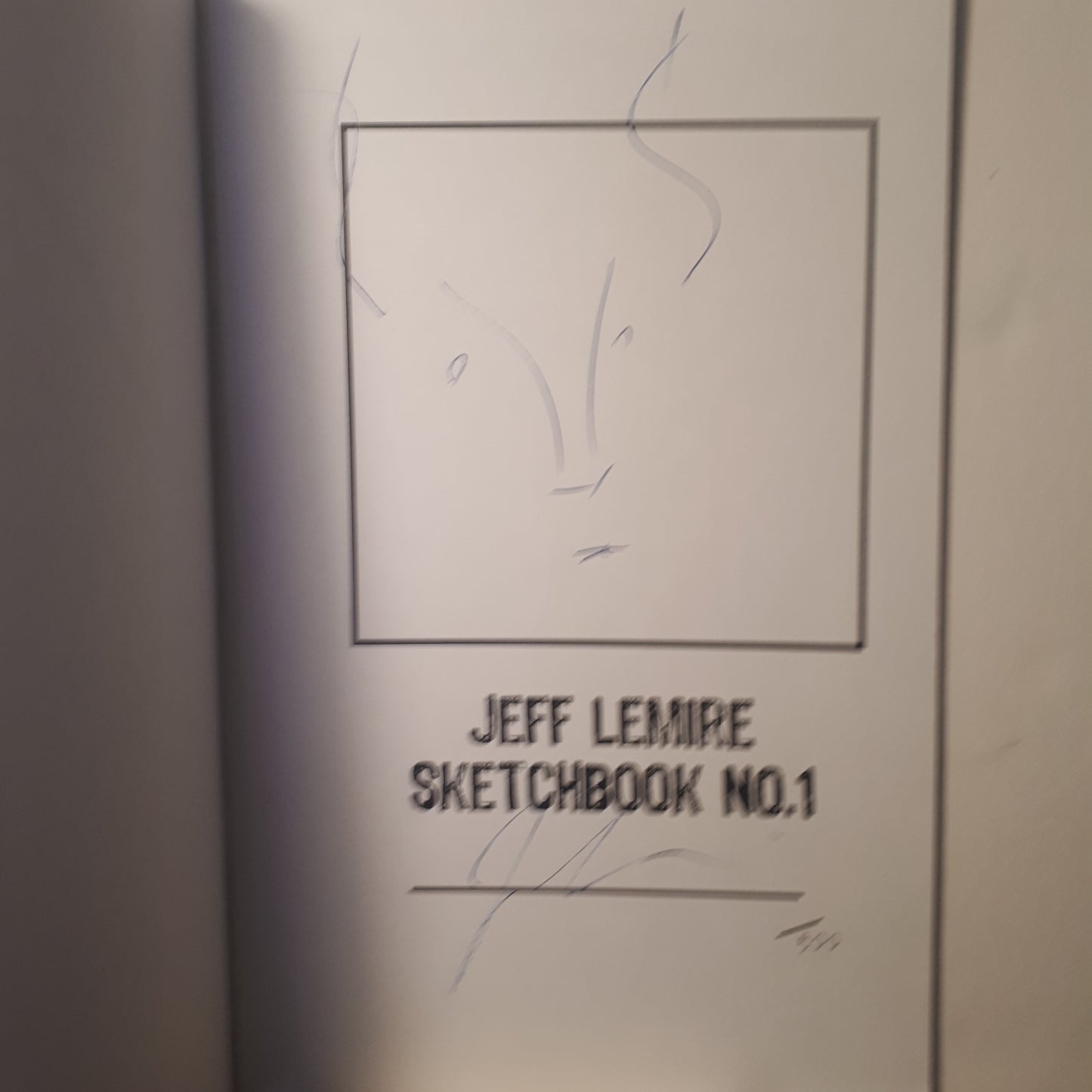 Jeff Lemire Sketchbook Sketch Art Book