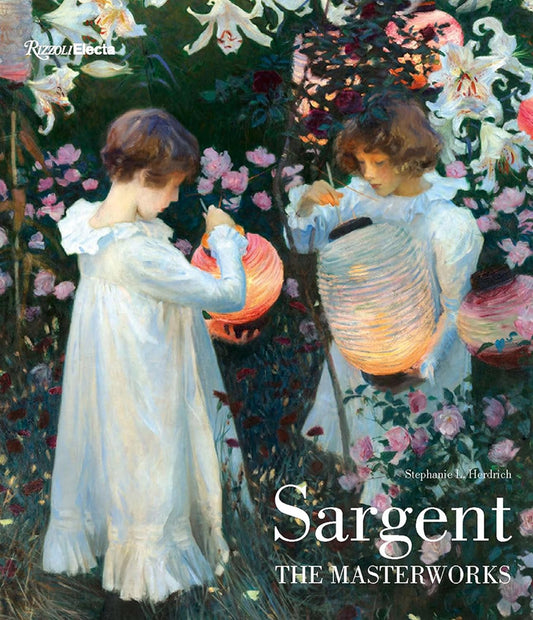 Cover of the book 'SARGENT THE MASTERWORKS HC' featuring illustrations of two portraits by John Singer Sargent, with a title and author name at the bottom.