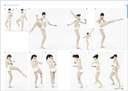 Real Action Pose Collection 1: High School Girls Fighting Pose Photo Book