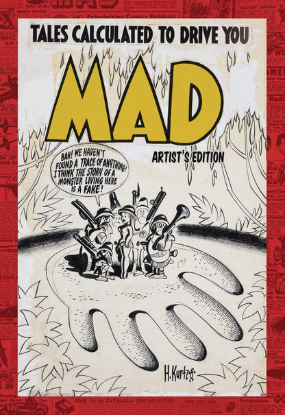 Cover of the 'MAD Artist Ed HC' book featuring a cartoon illustration with various characters and the text 'Tales Calculated to Drive You Mad!'.