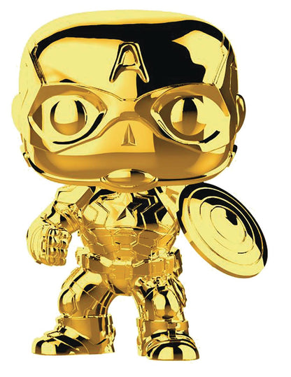 Pop! Marvel: Marvel Studios The First Ten Years - Captain America (Gold Chrome) #377