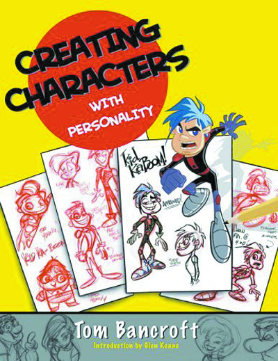 Cover of the book 'Creating Characters with Personality' featuring illustrated character designs by Tom Bancroft.