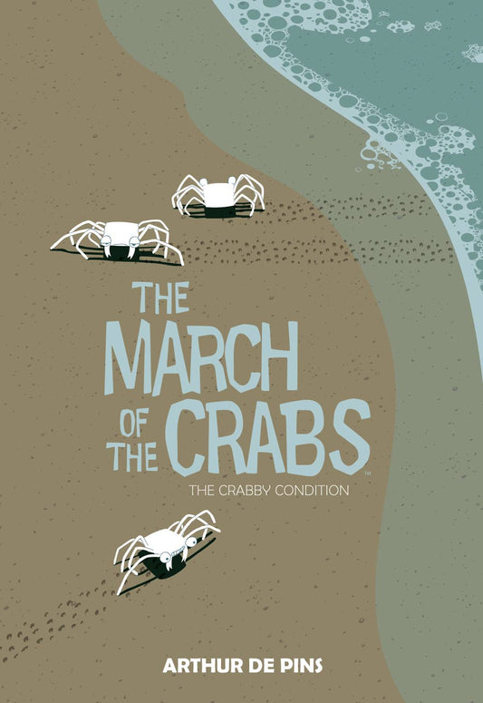 Cover of the book 'March of the Crabs' featuring cartoon crabs in a beach setting.