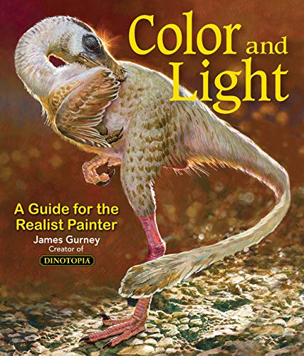 Book cover of 'Color and Light' by James Gurney featuring a detailed painting of a bird.