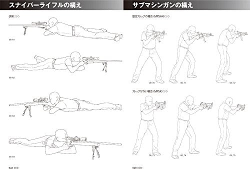 HANDGUN & RIFLE COMBAT POSE COLLECTION FOR MANGA